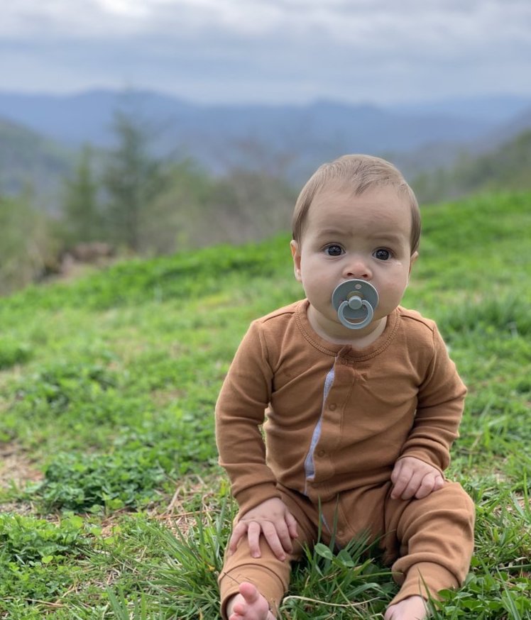 Micah in his favorite Colored Organics outfit from his UpChoose set